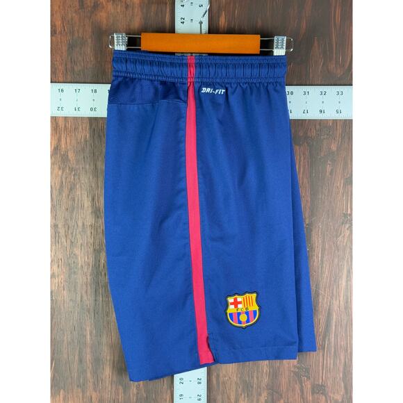 Nike FC Barcelona‎ Woven Soccer Futbol Activewear Shorts Blue Mens Small 2011/12 - Picture 2 of 8